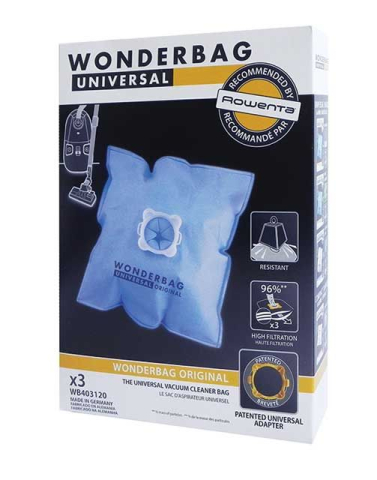 Accesorii Piese Aspiratoare - Set 3 saci aspirator Wonderbag Original WB403120 Rowenta
