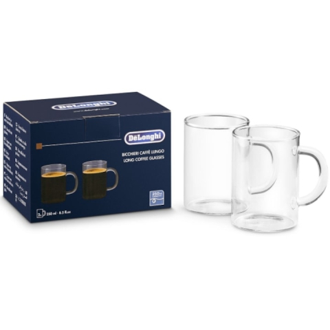 Accesorii Piese Espressoare Cafetiere - Set 2 cani sticla borosilicata Delonghi americano 250 ml DLSC320