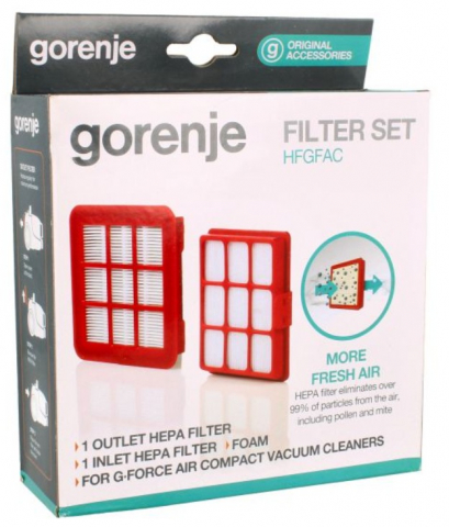 Accesorii Piese Aspiratoare - Set 2 filtre pentru aspirator Gorenje 732742, HFGFAC