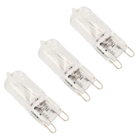 Set 3 becuri halogen cuptor 300 grade, G9, T4, 40 W