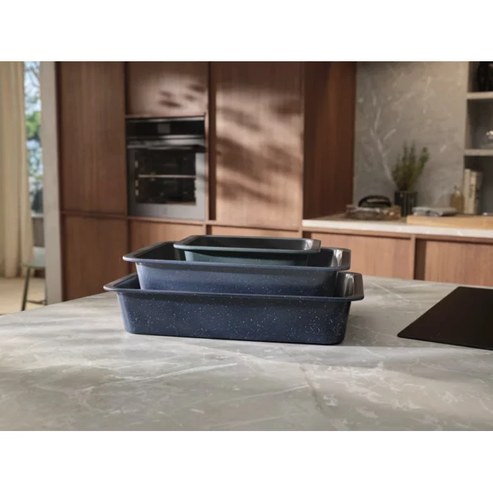 Set 3 tavi pentru cuptor Easy2Clean Electrolux, antiaderente,  mare = 42.4 x 27.5 x 7.8 cm, medie = 37.3 x 24.4 x 6.2 cm, mica= 24.6 x 16.8 x 4.5 cm [4]