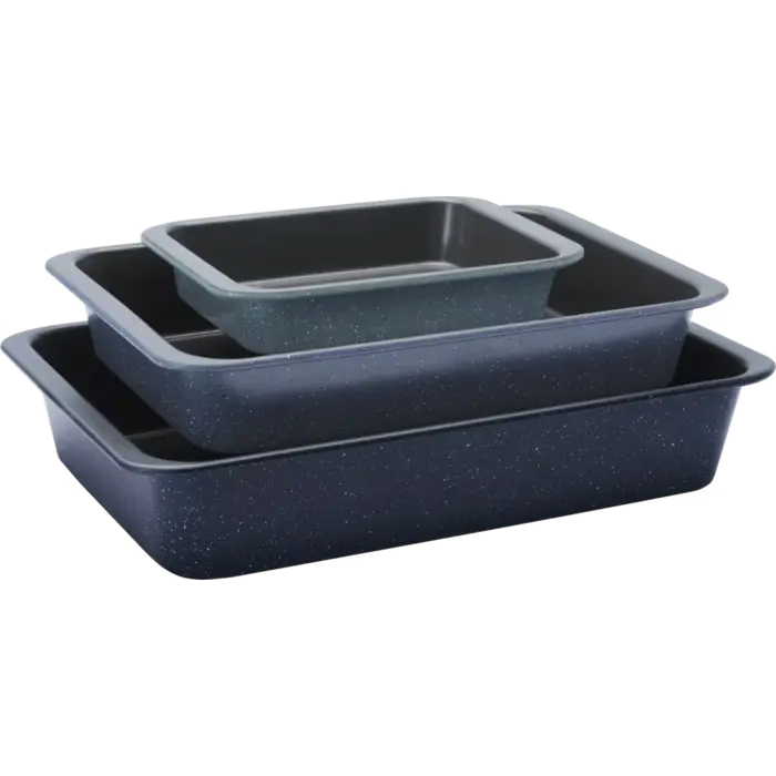 Accesorii Piese Cuptoare - Set 3 tavi pentru cuptor Easy2Clean Electrolux, antiaderente,  mare = 42.4 x 27.5 x 7.8 cm, medie = 37.3 x 24.4 x 6.2 cm, mica= 24.6 x 16.8 x 4.5 cm