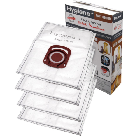 Accesorii Piese Aspiratoare - Set 4 saci Hygiene+ Anti-mirosuri ZR200720 aspirator Rowenta