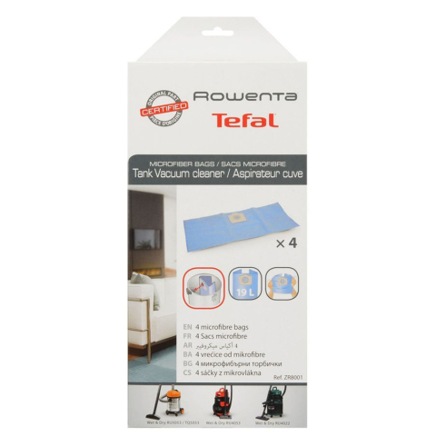 Accesorii Piese Aspiratoare - Set 4 saci microfibra ZR8001 aspirator Rowenta Wet and Dry