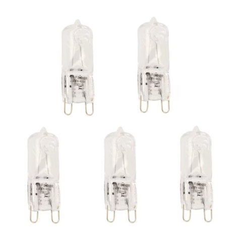 Accesorii Piese Cuptoare - Set 5 becuri halogen cuptor 300 grade, G9, T4, 40 W