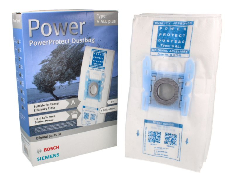 Accesorii si Piese Electrocasnice - Set 5 saci aspirator Bosch 00577549 Tip G ALL cu microfiltru inclus