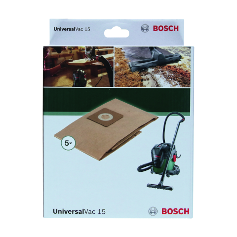 Accesorii si Piese Electrocasnice - Set 5 saci hartie Bosch 2609256F32 pentru aspirator UniversalVac 15