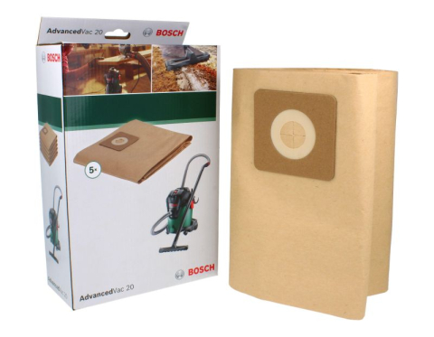 Accesorii si Piese Electrocasnice - Set 5 saci hartie Bosch 2609256F33 pentru aspirator AdvancedVac 20