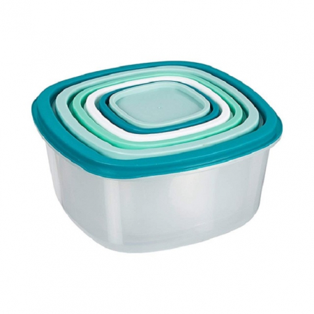 Set 6 cutii alimentare Innovagoods, 3.34L / 1.98 L / 1.15L / 680ml / 385ml / 220ml [1]