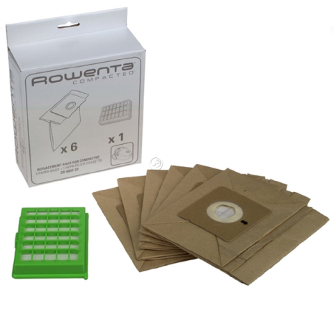 Accesorii Piese Aspiratoare - Set 6 saci hartie si microfiltru ZR004101 aspirator Rowenta City Space