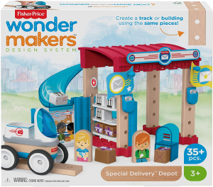 Set constuctie Fisher-Price Wonder Makers Special Delivery Depot 35 piese [1]