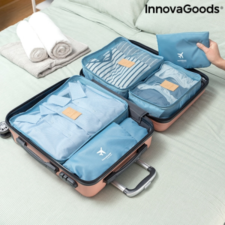 Set de 6 organizatoare pentru valiza, Luggan, InnovaGoods, Albastru [2]
