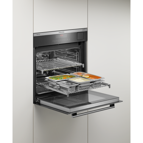 Set de vase pentru gatit la abur DeLuxe Steaming Kit Electrolux care contine  4 perechi de vase, plin  + perforat [4]