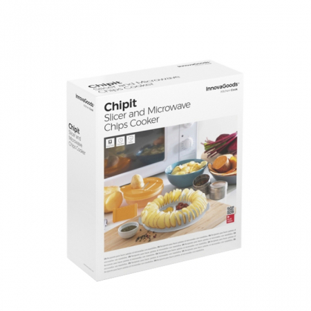 Set pentru chipsuri la cuptorul cu microunde Innovagoods CHIPIT, include feliator cartofi si carte cu retete [10]