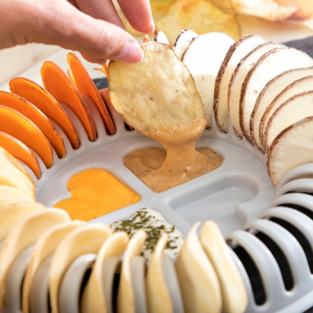 Set pentru chipsuri la cuptorul cu microunde Innovagoods CHIPIT, include feliator cartofi si carte cu retete [3]