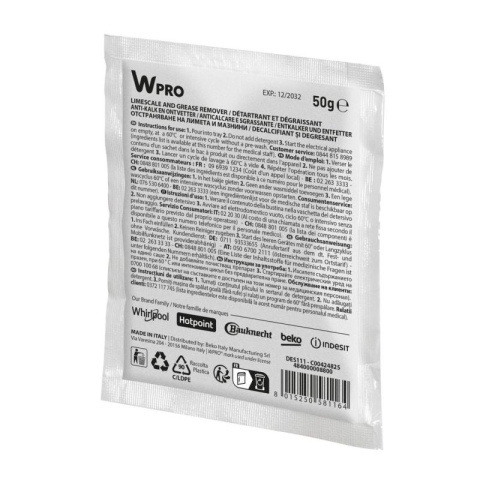 Solutie curatare si detartrare WPRO masini spalat rufe si vase 12x50g [2]