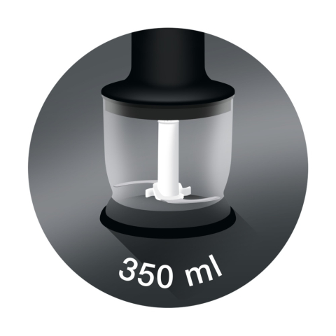 Tocator Braun MQ 20 MQ20BK 350 ml negru cu sistem EasyClick pentru blender vertical [4]