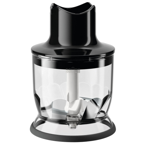 Accesorii Electrocasnice Mici - Tocator Braun MQ 20 MQ20BK 350 ml negru cu sistem EasyClick pentru blender vertical