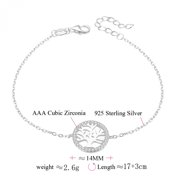 Bratara argint rodiat Copacul Vietii [2]