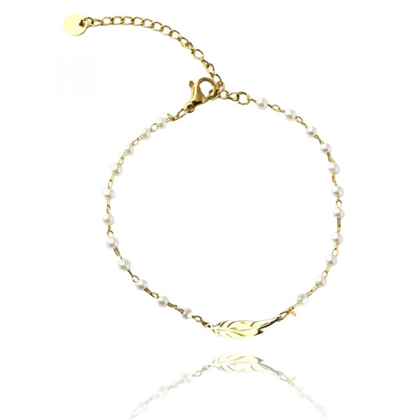 Bratara perle Wing placata cu aur [2]