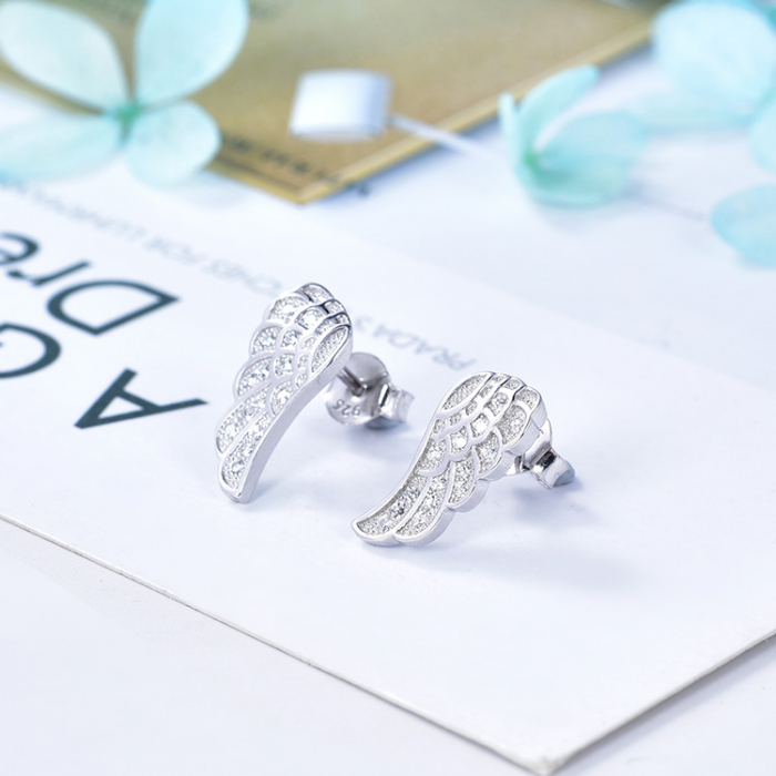 Cercei argint rodiat Aripa [3]