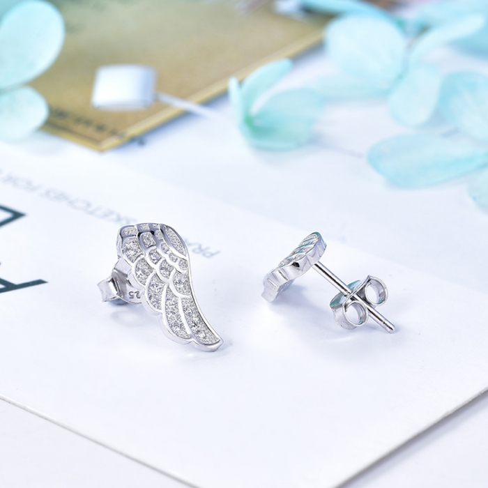 Cercei argint rodiat Aripa [5]