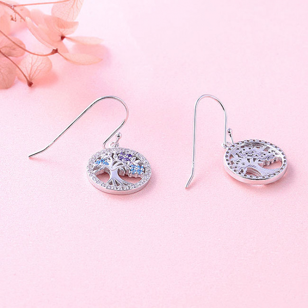 Cercei argint rodiat Copacul Vietii [2]