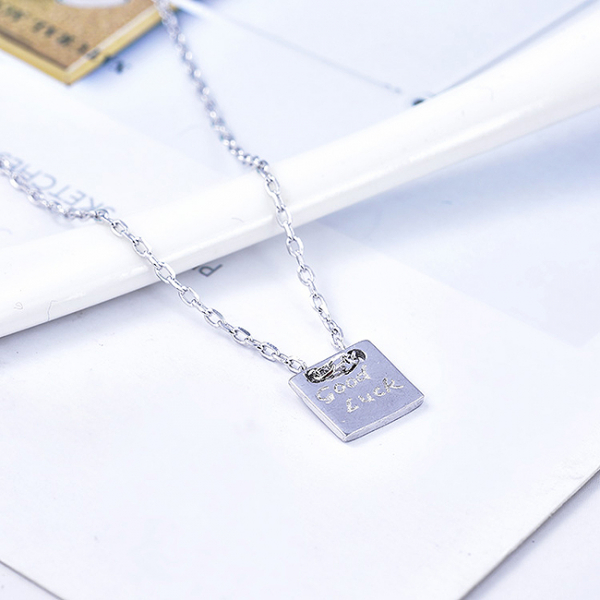 Colier argint rodiat Good Luck [4]