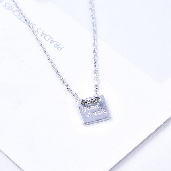 Colier argint rodiat Good Luck [5]