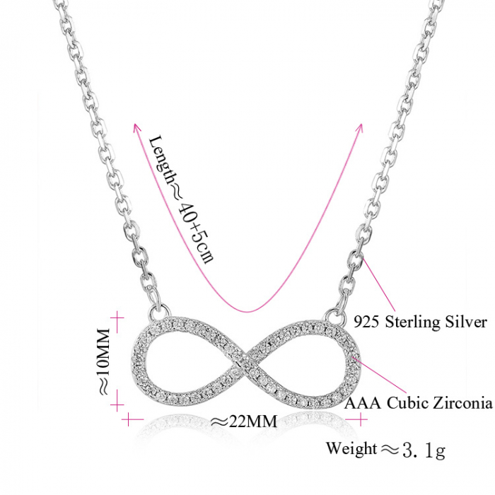 Colier argint rodiat Infinit [2]