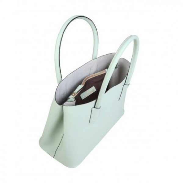 Geanta din piele Made in Italy Light Green [2]