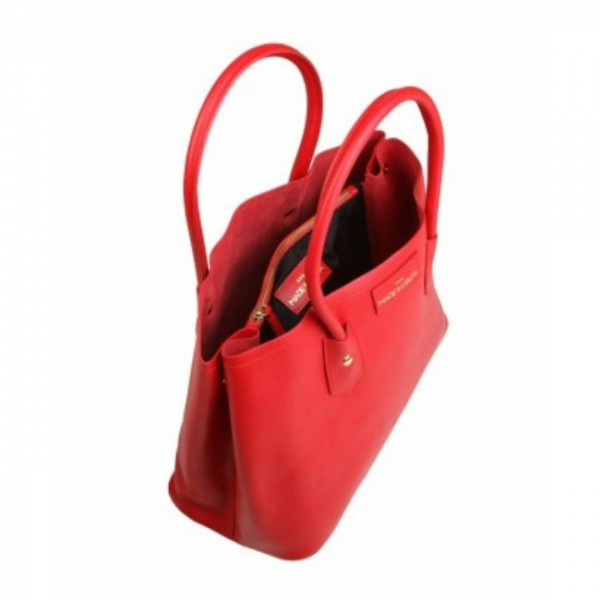Geanta din piele Made in Italy Red [3]
