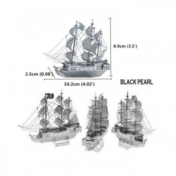 Puzzle metalic nano 3D  – Corabia Black Pearl [3]