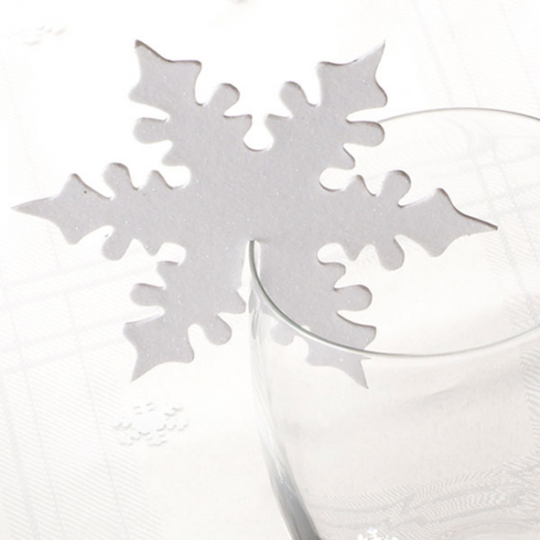 Set 10 decoratiuni Snowflake pentru pahar [1]