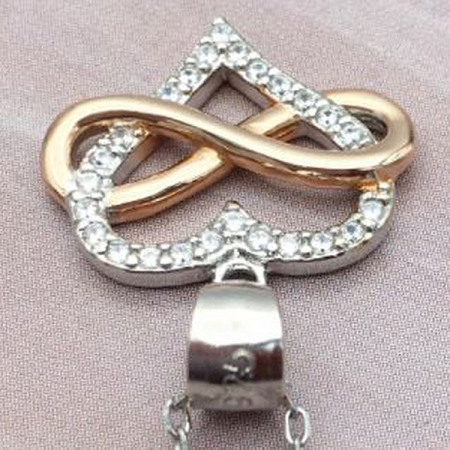 Pandantiv argint rodiat Infinity Love [3]