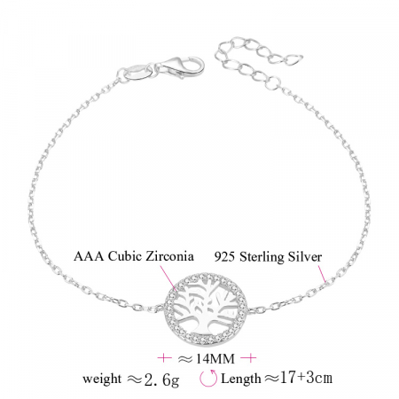 Bratara argint rodiat Copacul Vietii [1]