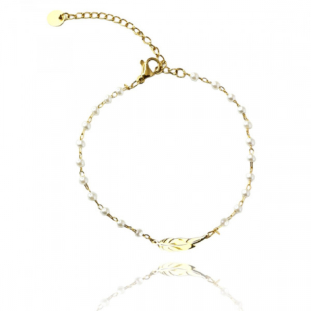 Bratara perle Wing placata cu aur [1]