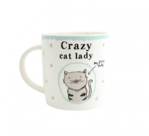 Cadouri Zodia Balanta - Cana ceramica crazy cat lady