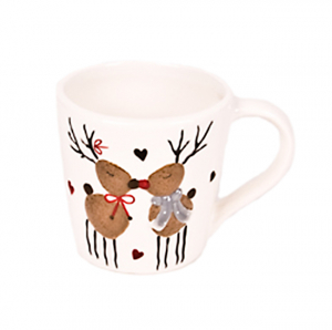 Secret Santa - Cana ceramica Reindeer Romance
