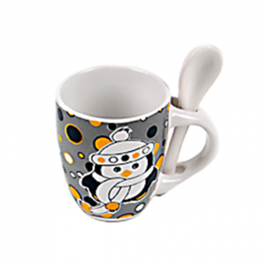 Decoratiuni Craciun - Ceasca cu lingurita Pinguin