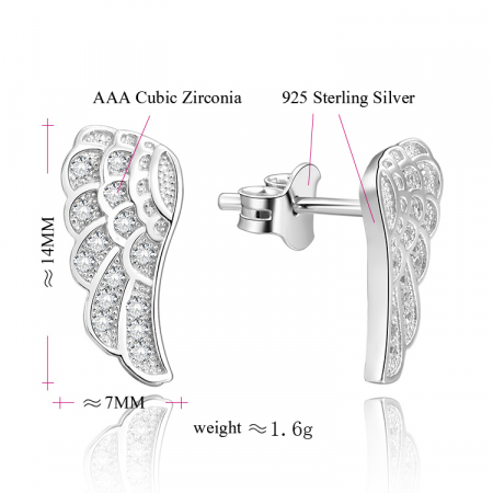 Cercei argint rodiat Aripa [1]