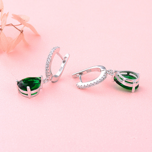 Cercei argint rodiat Green [2]