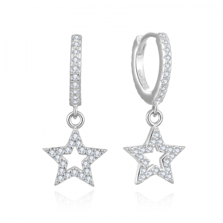 Cadouri Valentine's Day - Cercei argint rodiat Star