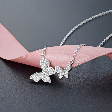 Colier argint rodiat Butterfllies [3]