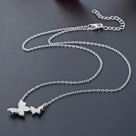 Colier argint rodiat Butterfllies [5]