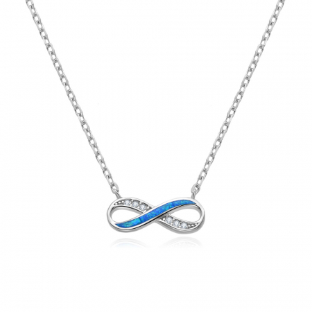 Bijuterii argint - Colier argint rodiat Infinite Blue