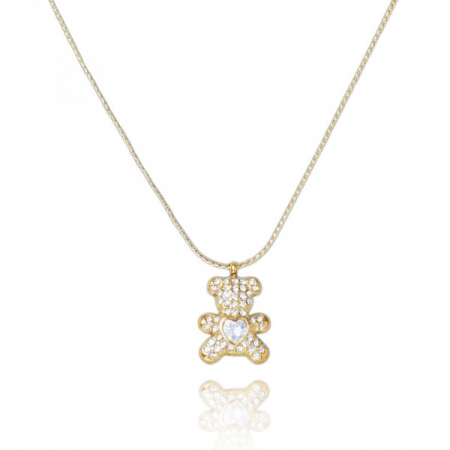 Coliere - Colier Teddy placat cu aur