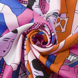 Esarfa din matase si poliester Paris Lady Blue [3]