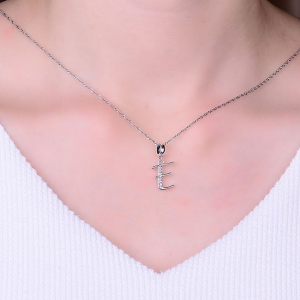 Pandantiv argint Litera E [1]