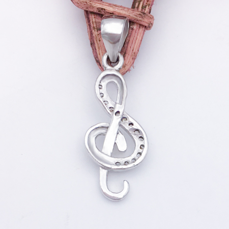 Pandantiv argint rodiat Cheia Sol [4]